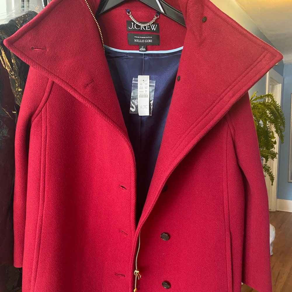 NWT Jcrew coat Italian Stadium cloth by NELLO GORI size 2 P also fit 6 P